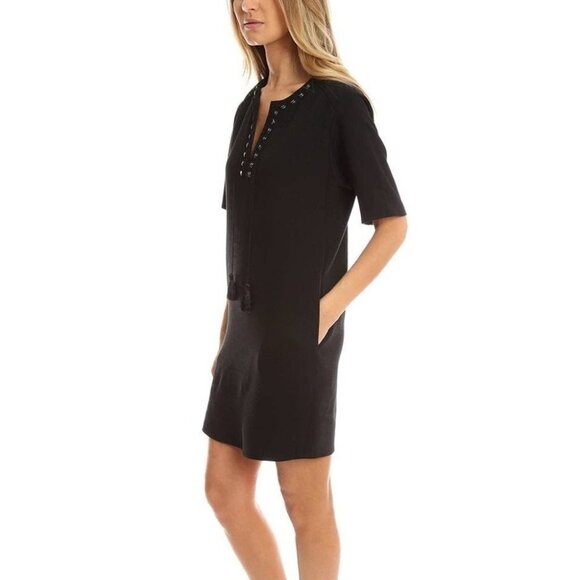 3.1 Phillip Lim black short sleeve kaftan style bohemian mini dress size 2 - Picture 15 of 15